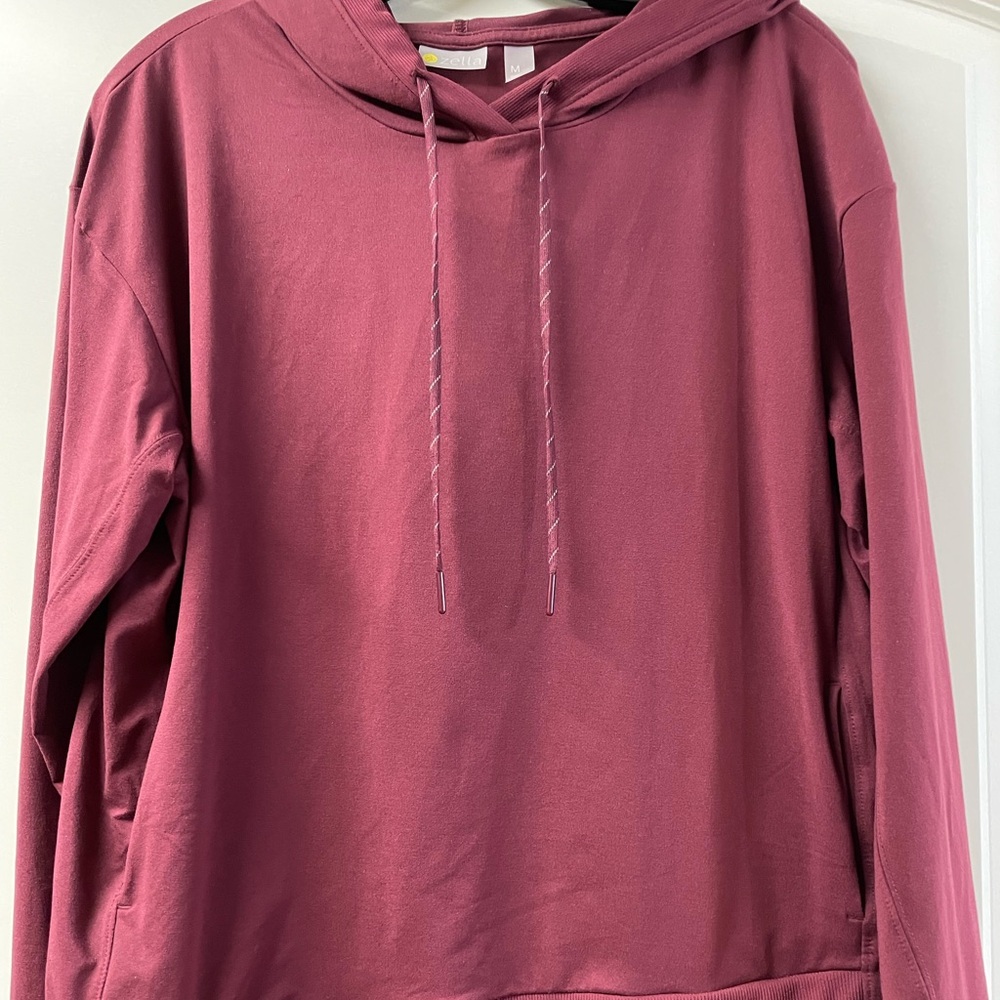 Zella hoodie and pants, burgundy, medium